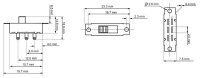 Schalter Schiebeschalter EIN/EIN und AUS/EIN 2xUM Miniatur Mini 10 Stück S608