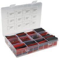 Schrumpfschlauch Set Sortiment Schrumpfschläuche 1:2 schwarz rot 100 560 tlg. Rot / Schwarz 560tlg. in Box