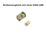SMD LED 0201 gelb mit Draht Kupferlackdraht Kabel micro mini LEDs 10 Stück S1139
