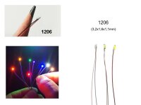 SMD LED 1206 mit Microlitze Litze Kabel LEDs 10...