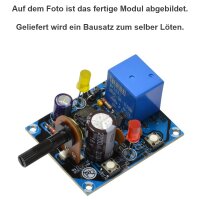 Zeitschalter Präzisions-Timer 12V= ca. 1 Sek. - 40 Min. Kemo B133 Bausatz A2070