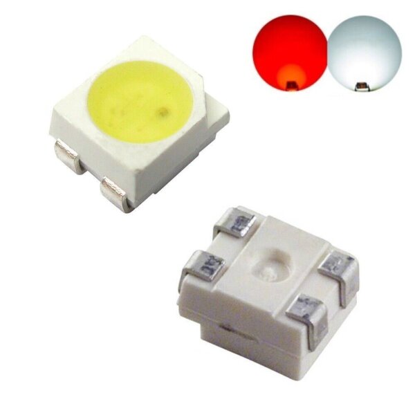 Bi-Color LED 3528 Duo SMD LEDs Rot/Grün, Rot/Gelb, Rot/Weiß, Rot/Blau, Blau/Grün Rot / Weiß