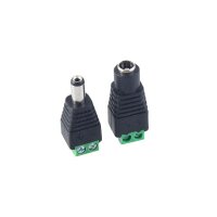 DC Buchse Stecker Adapter 2,1 x 5,5 mm mit Schraubklemme Verbinder für Netzteil