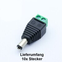 DC Buchse Stecker Adapter 2,1 x 5,5 mm mit Schraubklemme...