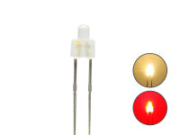 DUO LED 2mm bicolor warmweiß rot diffus...