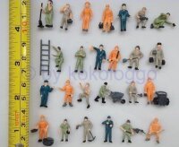 Figuren Arbeiter Bauarbeiter 1:87 H0 Baustelle Handwerker Konvolut 25 Stück F41