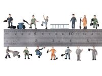 Figuren Arbeiter Bauarbeiter 1:87 H0 bunte Mischung Konvolut Set 25 Stück F41