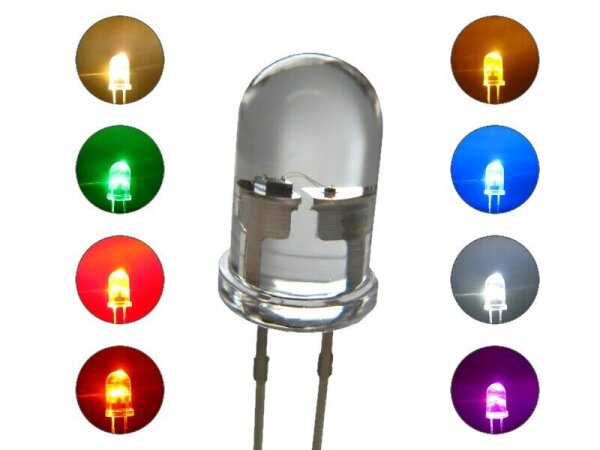 Flacker LED 3mm 5mm Flackerlicht Kerze Lagerfeuer Feuer LEDs Farben WÄHLBAR Set 16 Stück 5mm Set alle Farben je 2 LEDs 5mm
