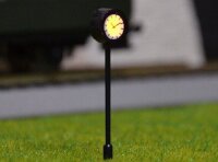 H0 Bahnhofsuhr Uhr mit LED Beleuchtung Höhe 4cm beleuchtet für Bahnhof S587