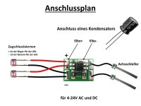 H0 Zugschlußlaternen Zugschlußbeleuchtung LED mit Schleifer + Elko AC/DC S825