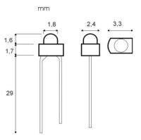 LED 1,8mm grün diffus mit Kabel für 12-19V verkabelte Mini LEDs 10 Stück S611