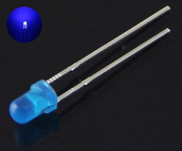 LED 3mm 5mm diffus LEDs 7 Farben zur AUSWAHL 10, 20, 50 oder 100 Stück und Set 20 Stück blau 3mm