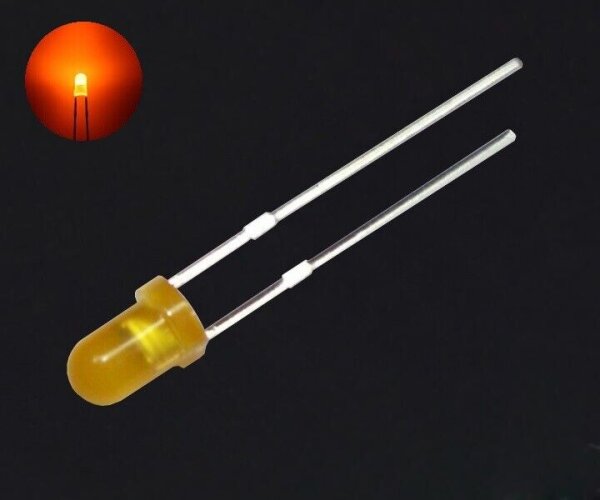 LED 3mm 5mm diffus LEDs 7 Farben zur AUSWAHL 10, 20, 50 oder 100 Stück und Set 20 Stück orange 3mm