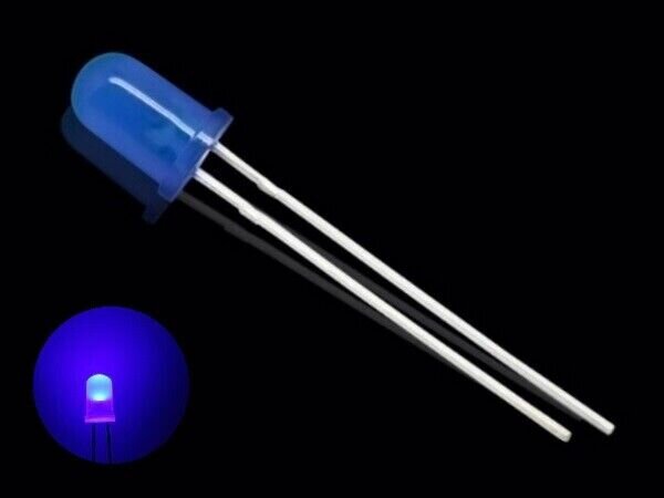 LED 3mm 5mm diffus LEDs 7 Farben zur AUSWAHL 10, 20, 50 oder 100 Stück und Set 50 Stück blau 5mm
