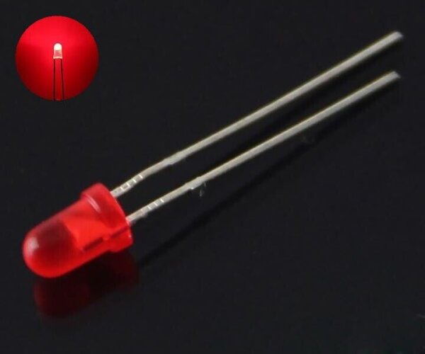 LED 3mm 5mm diffus LEDs 7 Farben zur AUSWAHL 10, 20, 50 oder 100 Stück und Set 50 Stück rot 3mm