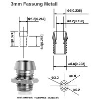 LED Fassung 3mm 5mm Metall Kunststoff Halter LEDs Clip Halterung 10 50 100 Stück