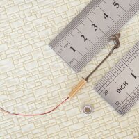 LED Flutlichtstrahler Flutlicht H0 TT Strahler mit Mast Fassadenstrahler 5 Stück Braun