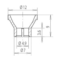 LED Reflektor 12mm für 5mm LEDs als Flutlichtstrahler Scheinwerfer 10 Stück S103