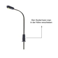 LED Straßenlampen N Z Peitschenleuchten weiß 1-flammig 3-4cm Set 10 Stück S1051