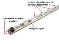 LED Waggonbeleuchtung Innenbeleuchtung gelb 230mm H0 TT N...