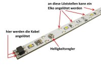 LED Waggonbeleuchtung Innenbeleuchtung warmweiß 230mm H0 TT Waggons 5 Stück S029