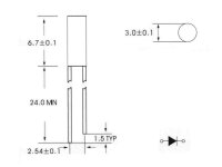 LED Zylinder 3mm 5mm klar diffus zylindrisch Flat Top LEDs Menge und Farbauswahl