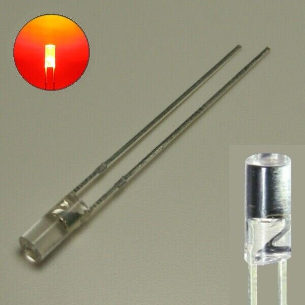LED Zylinder 3mm 5mm klar diffus zylindrisch Flat Top LEDs Menge und Farbauswahl 50 Stück rot 3mm klar