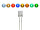 LED Zylinder 3mm 5mm klar diffus zylindrisch Flat Top LEDs Menge und Farbauswahl Sortiment 80 Stück Alle 8 Farben 5mm klar