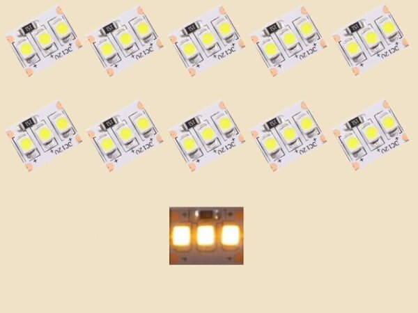 MINI LED Beleuchtung warmweiß 1,25cm Hausbeleuchtung Waggons 10 Stück S422