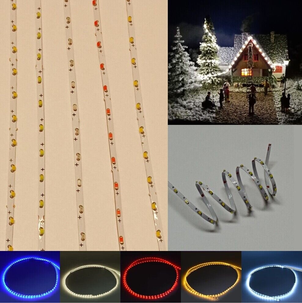 Mini LED Lichterkette nur 1,6mm schmal 50cm 69 LEDs Kirmes Markt Häus, 7,99 €
