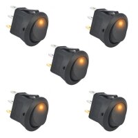 Schalter Wippenschalter LED beleuchtet rund EIN/AUS 12V -...