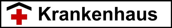 Schild mit LED Beleuchtung für H0 beleuchtet Polizei, Feuerwehr, Bahnhof, Post Krankenhaus 48x8mm