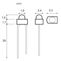 Set LED 1,8mm WEIß BLAU ROT GELB GRÜN...