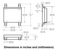 SMD Brückengleichrichter 0,8A max. 420V Gleichrichter Mini-DIL 50 Stück S463