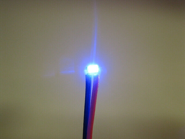 SMD LED 0603 mit Litze Kabel mini micro LEDs 10 Stück 7 Farben zur AUSWAHL blau