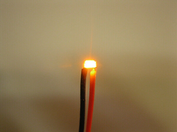 SMD LED 0603 mit Litze Kabel mini micro LEDs 10 Stück 7 Farben zur AUSWAHL orange