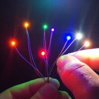 SMD LED 0805 mit Microlitze Litze Kabel LEDs 10...