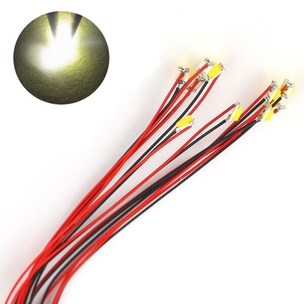 SMD LED 0805 mit Microlitze Litze Kabel LEDs 10 Stück 20 Stück 7 Farben AUSWAHL Warmweiß 10 Stück