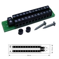 Stromverteiler MoBa Verteiler 24-polig für Gleich- / Wechselstrom 10 Stück A2078