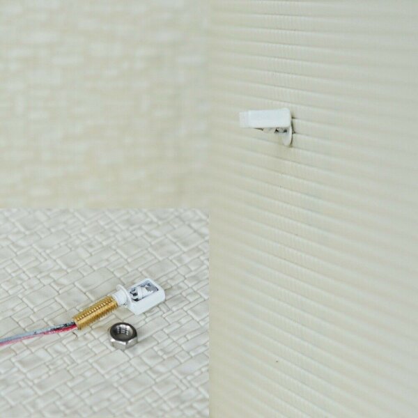 Wandlampen LED Straßenlampen Wandleuchten für H0 BW Industrie Gebäude 5 Stück Weiß