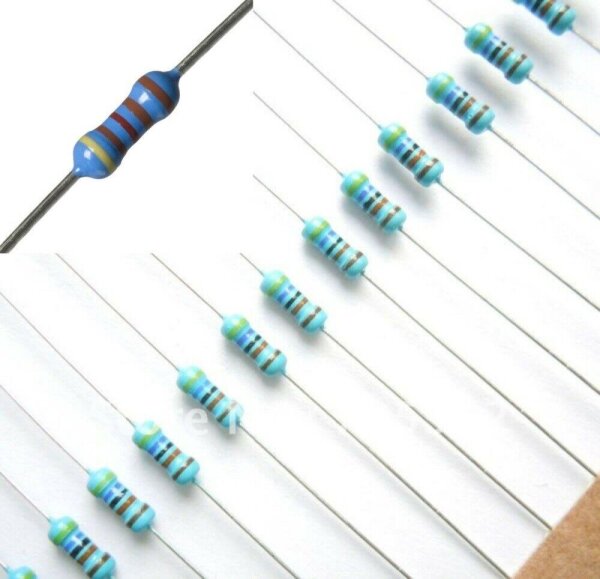 Widerstände Vorwiderstände 0,6W 1% Metallschicht Metallfilm zB LEDs Wert WÄHLBAR 47 Ohm 100 Stück