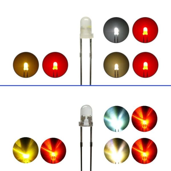 Duo LED 3mm bicolor LEDs 2pin Beleuchtung Lichtwechsel Loks Triebwagen H0 TT 1 0