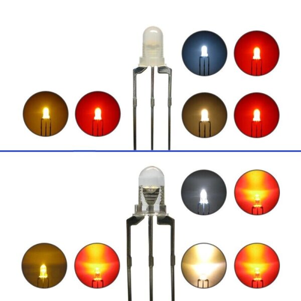 Duo LED 3mm bicolor LEDs 3pin digital Lichtwechsel Loks Triebwagen Zug H0 TT 1 0