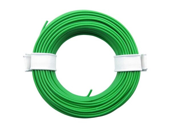 Klingeldraht Kupferschaltdraht Draht 0,5mm 1-adrig 10m Ring Kabel 10 Farben Grün