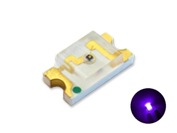 LED 0402 0603 0805 1206 micro mini SMD LEDs 10 20 50 100 Stück und Set AUSWAHL lila / violett 1206 10 Stück