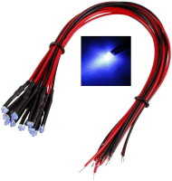 LED 1,8mm blau diffus mit Kabel für 12-19V...