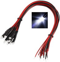 LED 1,8mm mit Kabel Litze für 12-19V mini LEDs diffus und klar 7 Farben Auswahl