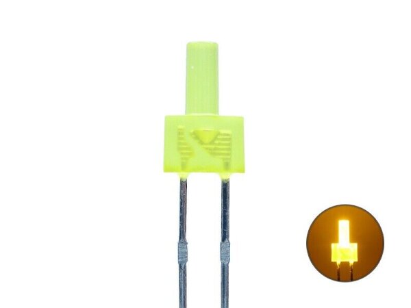 LED 2mm Tower diffus LEDs langer Kopf 7 Farben 10 20 50 100 Stück + Set AUSWAHL Gelb 100 Stück