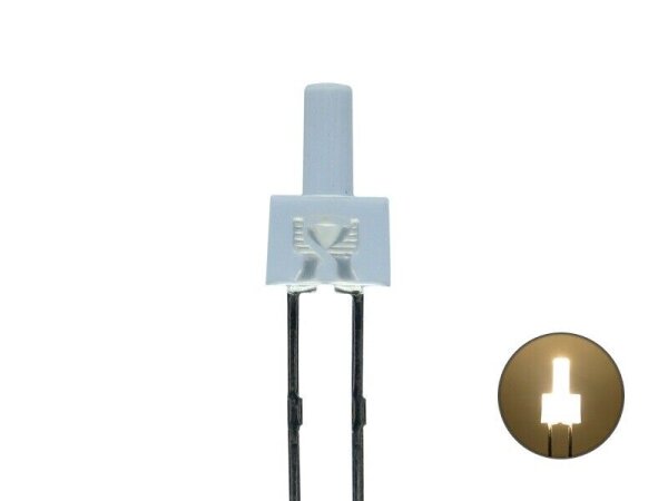 LED 2mm Tower diffus LEDs langer Kopf 7 Farben 10 20 50 100 Stück + Set AUSWAHL Warmweiß 10 Stück