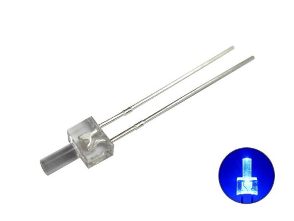 LED 2mm Tower klar LEDs langer Kopf 7 Farben 10 20 50 100 Stück + Set AUSWAHL Blau 50 Stück